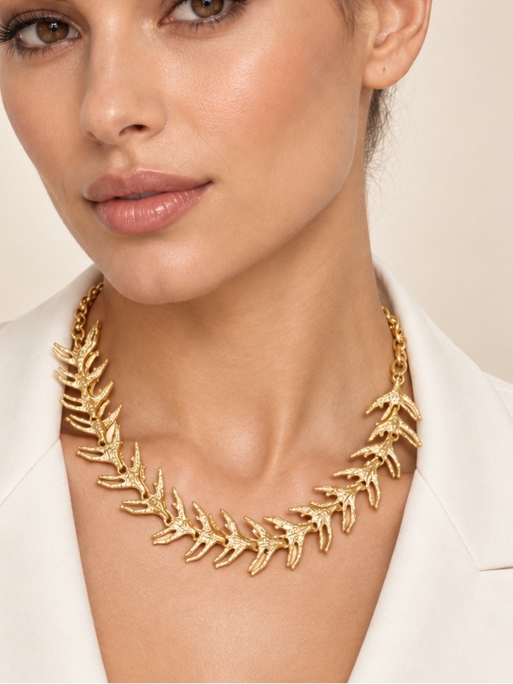 Vintage gold bird necklace